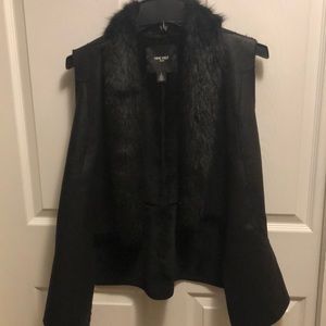 Faux  fur vest.